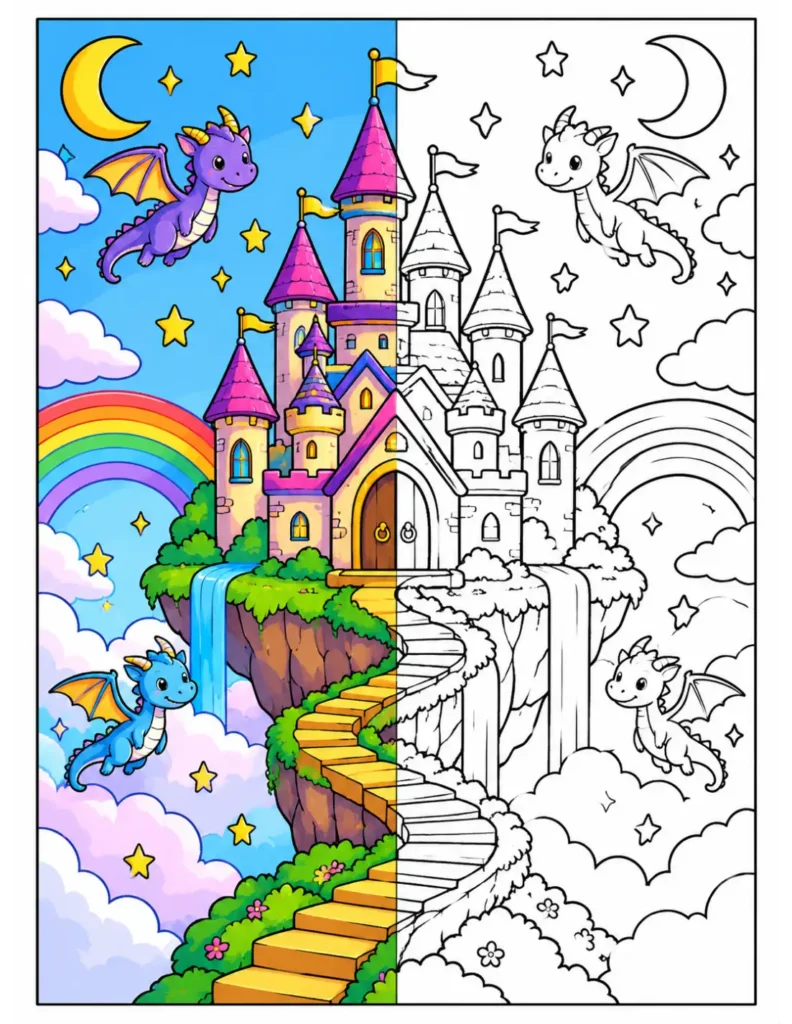 Animal and cartoons Coloring pages for kids and adults
