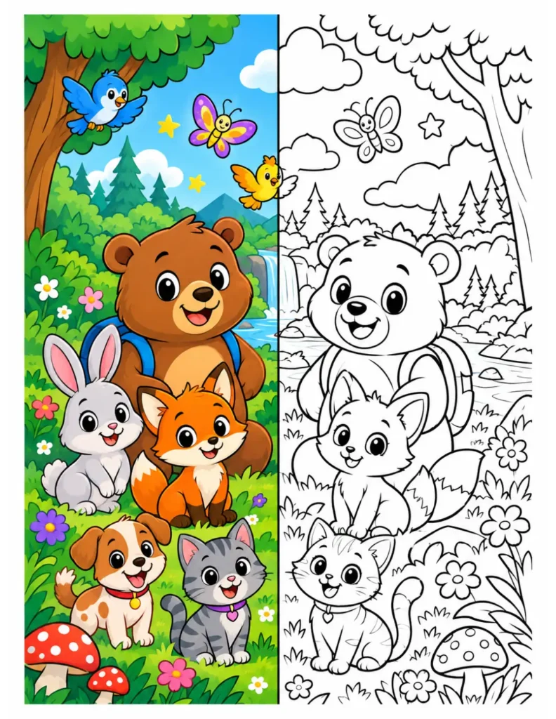Animals and cartoons