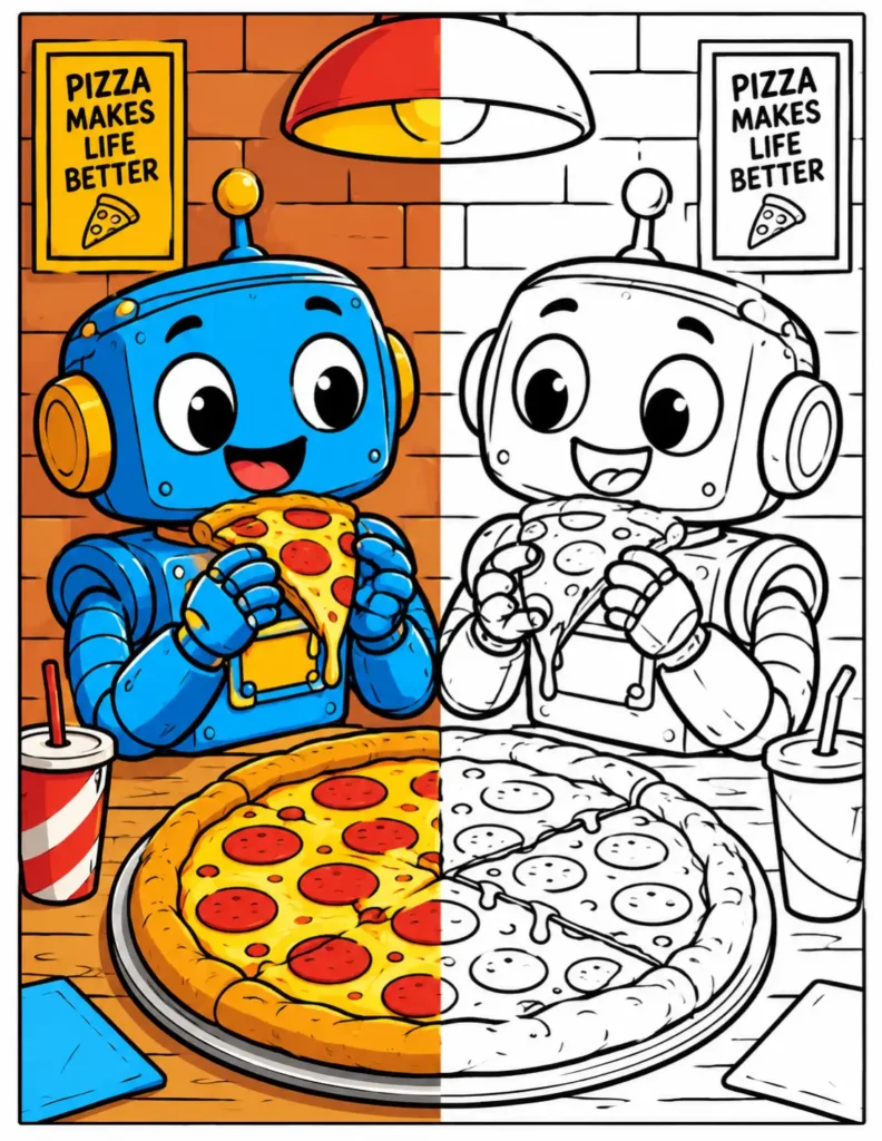 Food Coloring Pages for Kids and adults