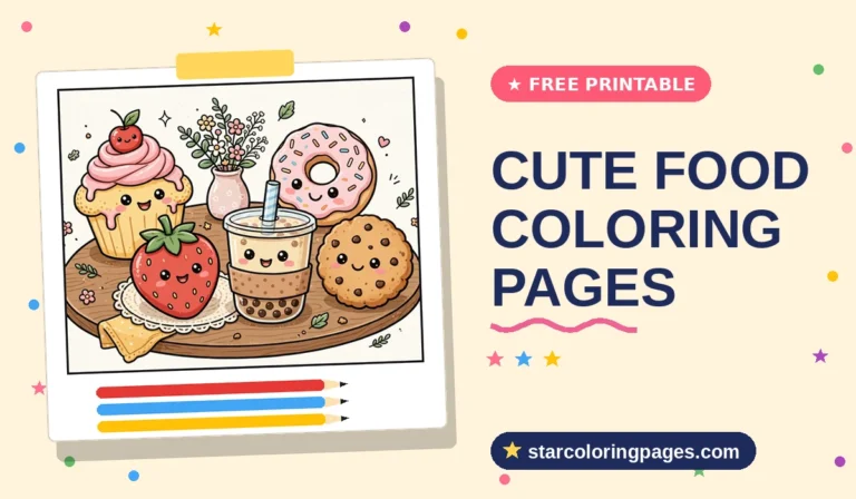 Cute Food Coloring Pages