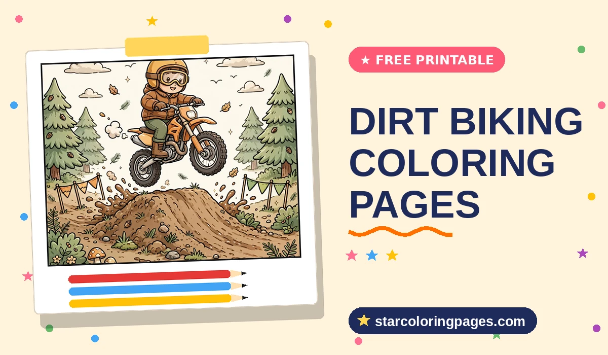 Dirt Biking Coloring Pages