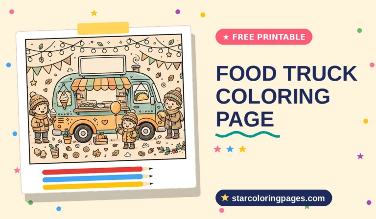 Food Truck Coloring Page