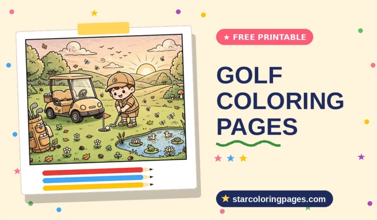 Golf Coloring Pages