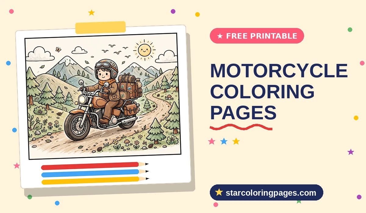 Motorcycle Coloring Pages