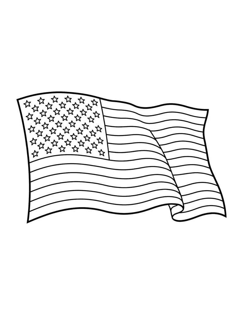 American Flag coloring page