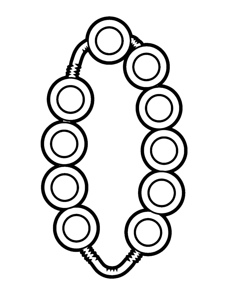 Letter Bead Name Bracelet coloring page