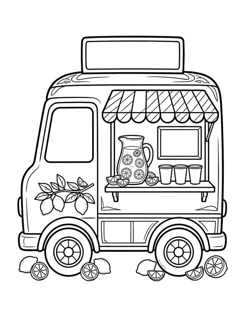 Lemonade Truck coloring page