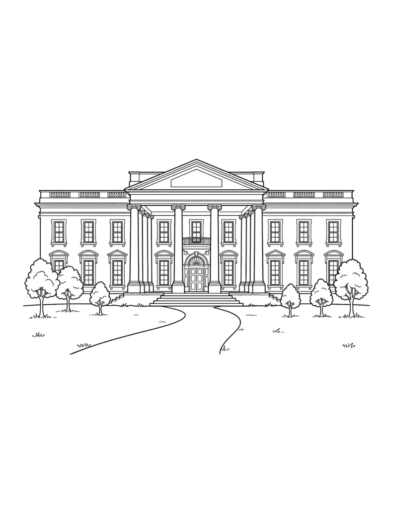 White House coloring page