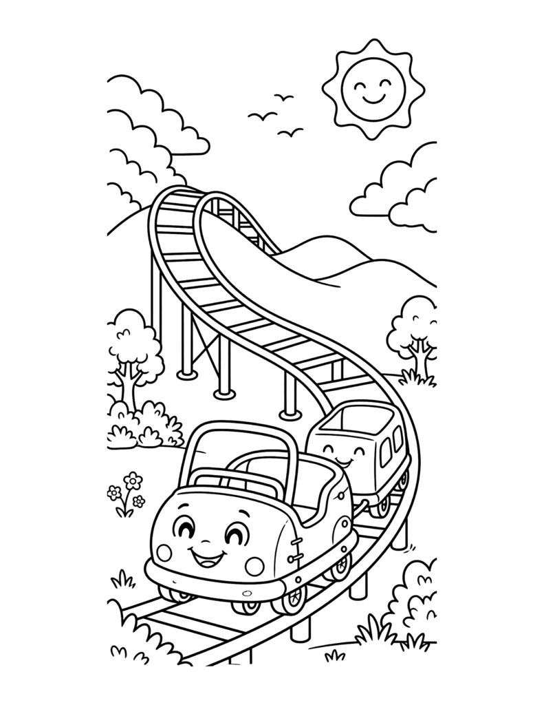 Kiddie Coaster for Little Kids coloring page