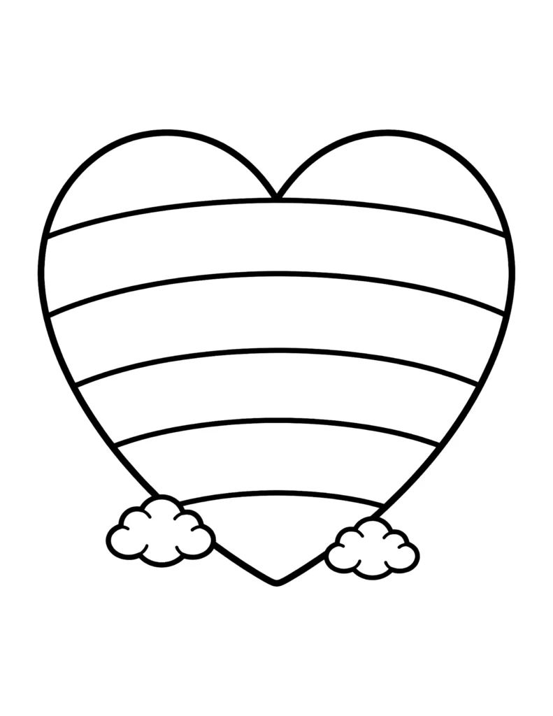 Rainbow Heart coloring page