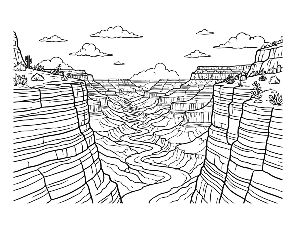 Grand Canyon coloring page
