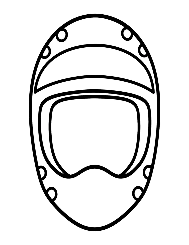 Dirt Bike Helmet Design (blank, design your own) coloring page