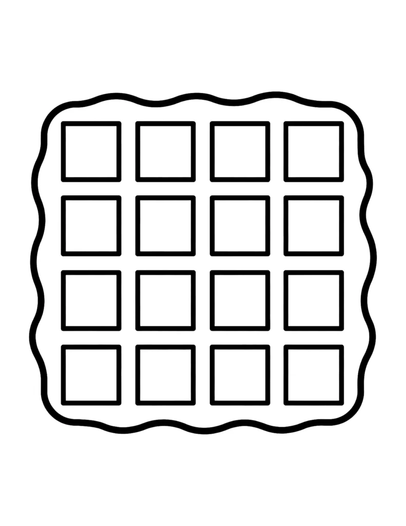 Build Your Own Waffle coloring page