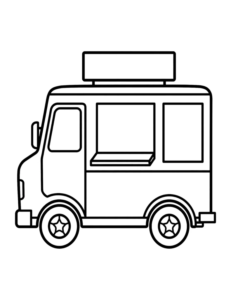 Design Your Own Food Truck coloring page