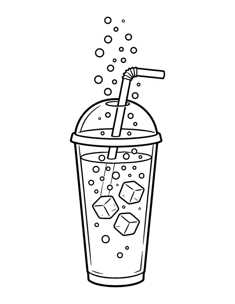 Fizzy Drink Cup coloring page