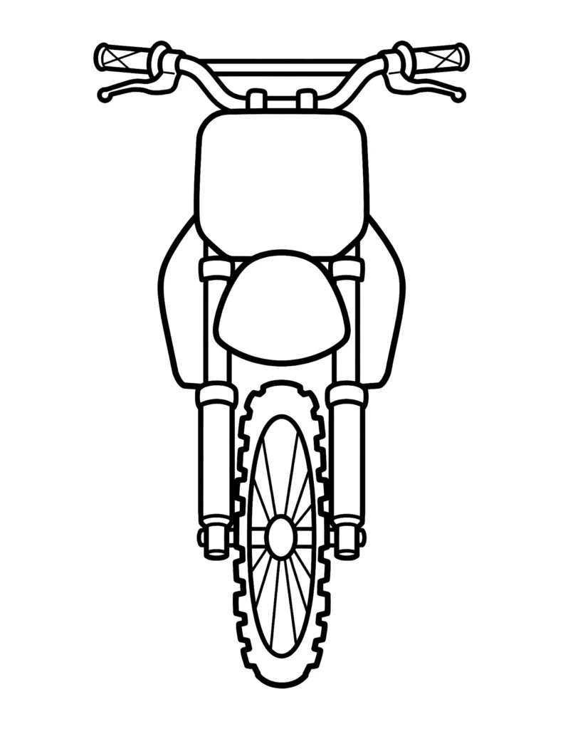 Dirt Bike Number Plate Design (blank, add your number) coloring page