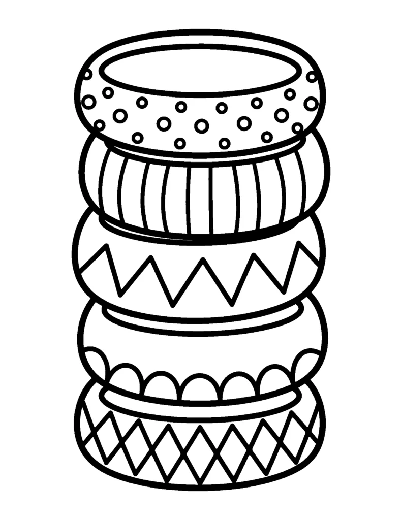Stack of Bangles coloring page