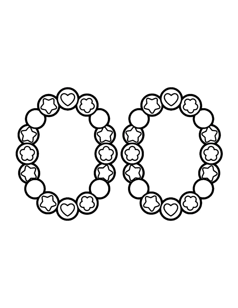 Matching Best Friend Bracelets coloring page