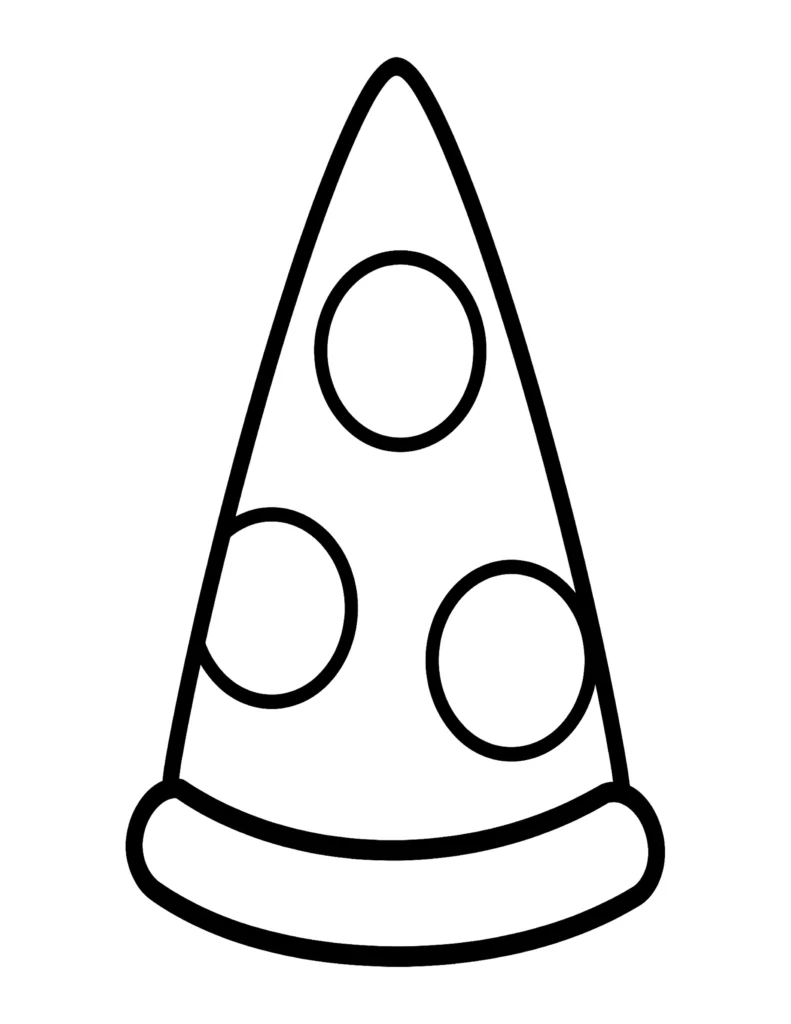 Simple Pizza Slice coloring page