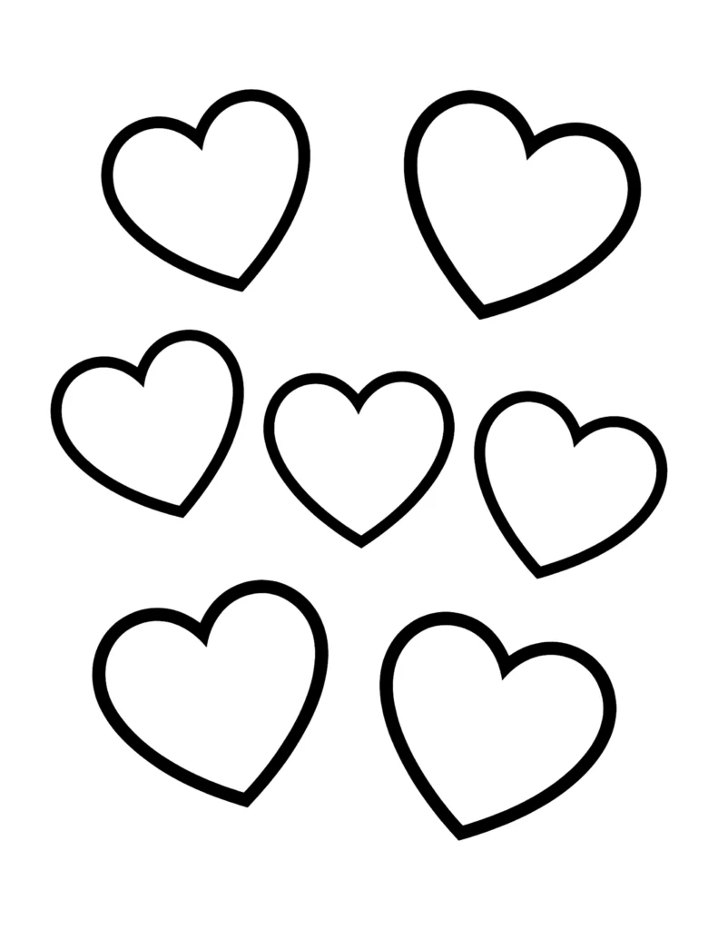 Tiny Hearts for Toddlers coloring page