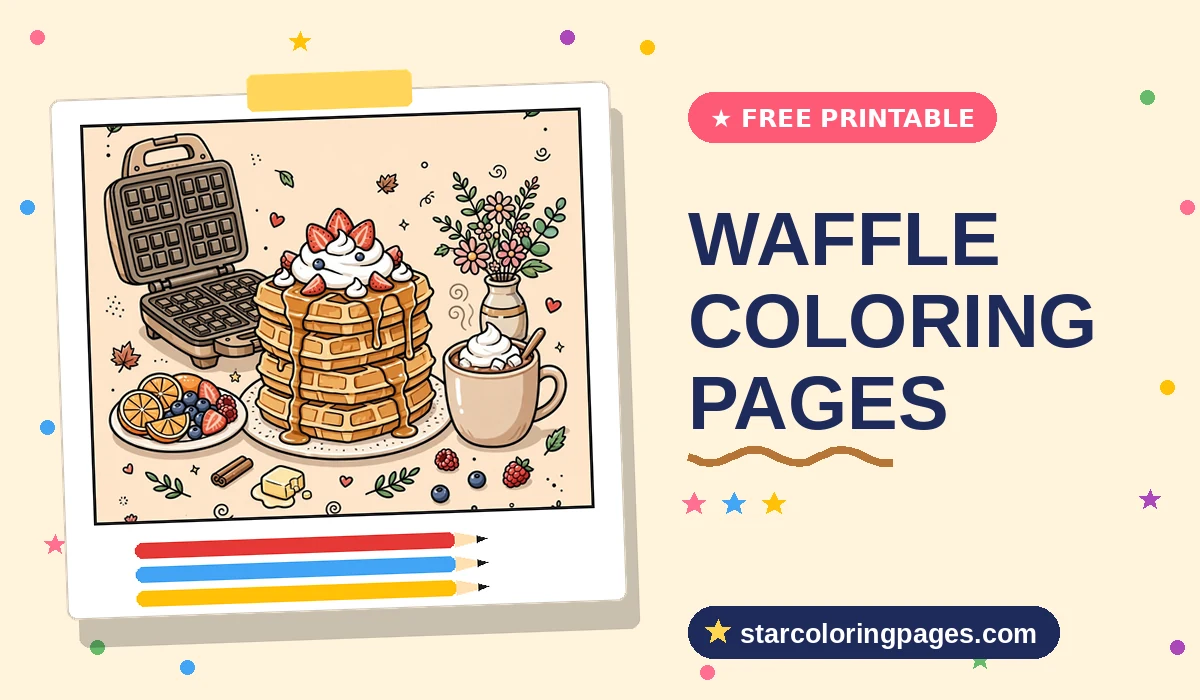Waffle Coloring Pages